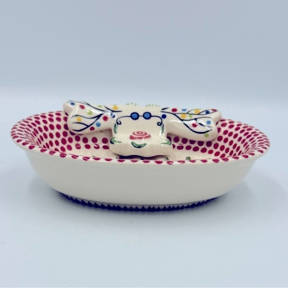 Caffco Simply Christmas Collection Ceramic Reindeer Soap-dish Mandy Bagwell - Picture 2 of 8